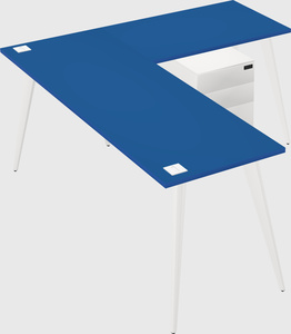 Modern l-shaped office desk