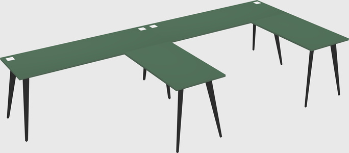 Modern l-shaped office desk