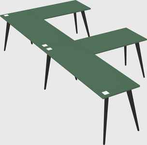 Modern l-shaped office desk