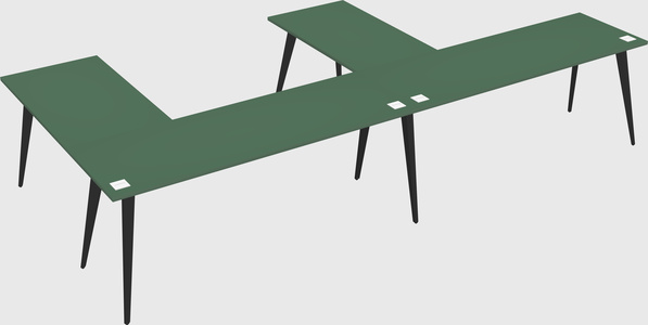 Modern l-shaped office desk