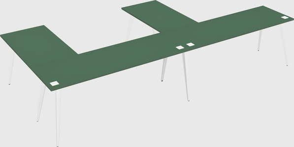 Modern l-shaped office desk