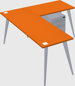 Modern l-shaped office desk