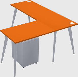 Modern l-shaped office desk