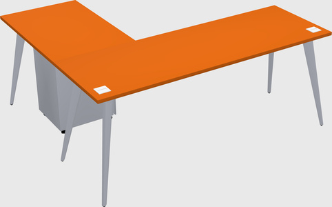 Modern l-shaped office desk