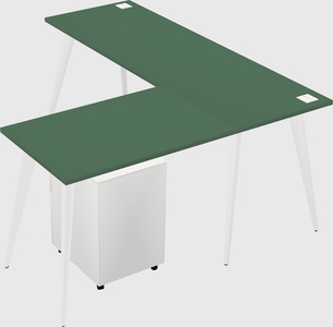 Modern l-shaped office desk