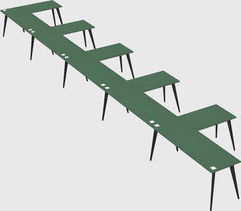 Modern l-shaped office desk