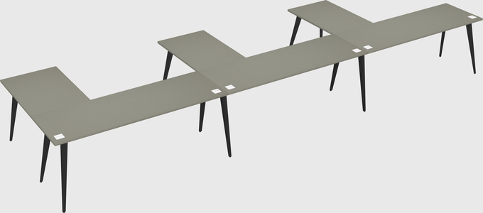 Modern l-shaped office desk