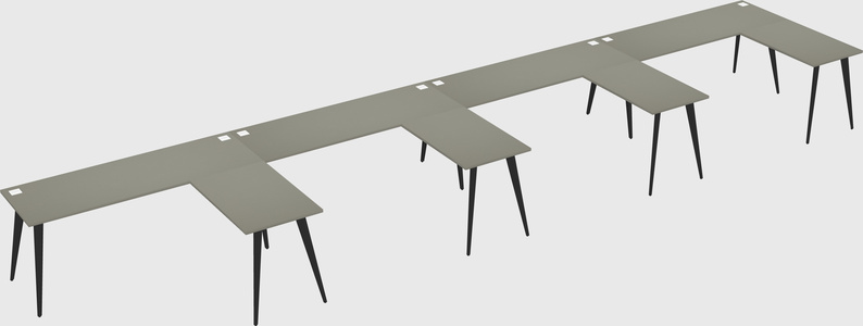 Modern l-shaped office desk