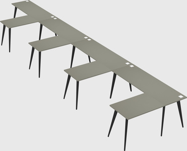 Modern l-shaped office desk