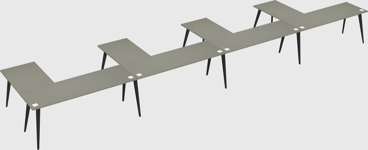 Modern l-shaped office desk