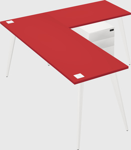 Modern l-shaped office desk