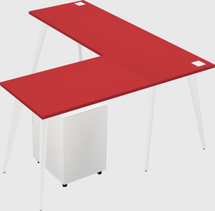 Modern l-shaped office desk