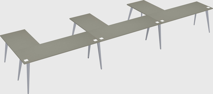Modern l-shaped office desk