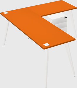 Modern l-shaped office desk