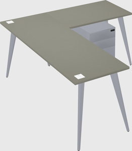 Modern l-shaped office desk
