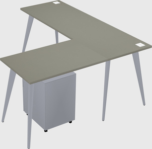 Modern l-shaped office desk