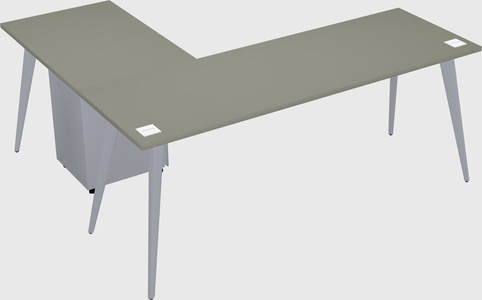 Modern l-shaped office desk