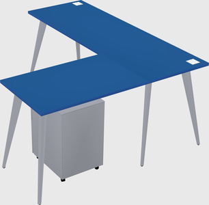 Modern l-shaped office desk