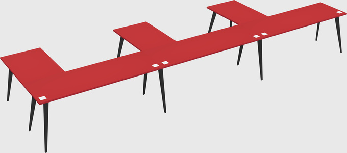Modern l-shaped office desk