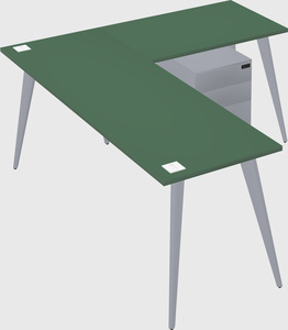 Modern l-shaped office desk
