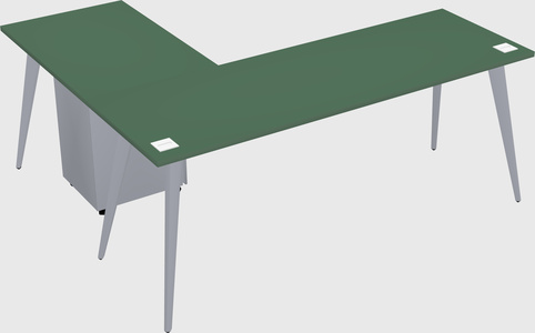 Modern l-shaped office desk