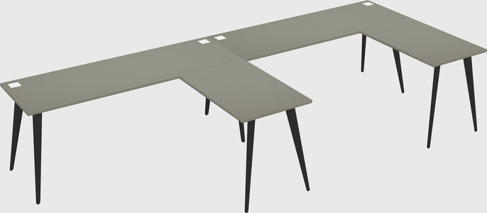 Modern l-shaped office desk