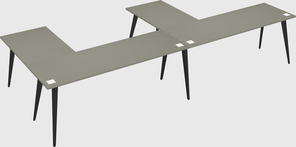 Modern l-shaped office desk