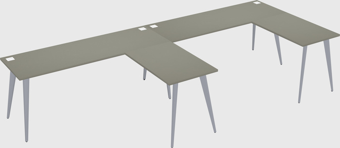 Modern l-shaped office desk