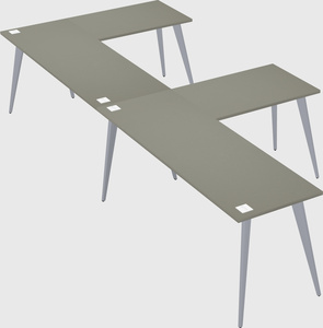 Modern l-shaped office desk