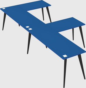Modern l-shaped office desk