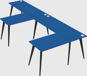 Modern l-shaped office desk
