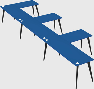 Modern l-shaped office desk