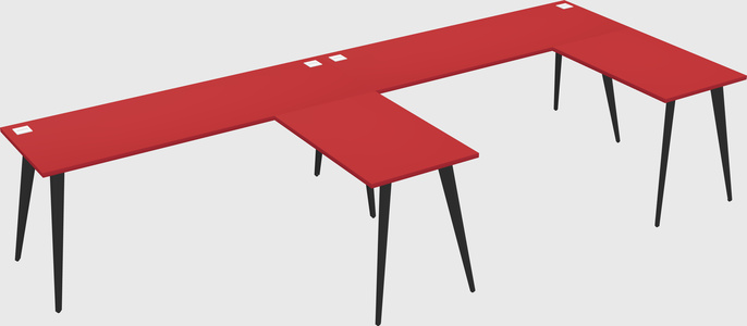 Modern l-shaped office desk