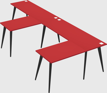Modern l-shaped office desk