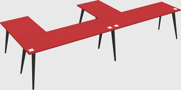 Modern l-shaped office desk