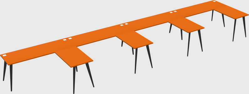 Modern l-shaped office desk