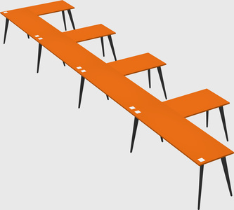 Modern l-shaped office desk