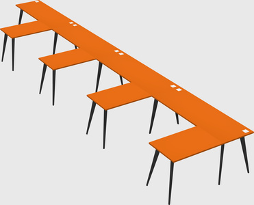Modern l-shaped office desk