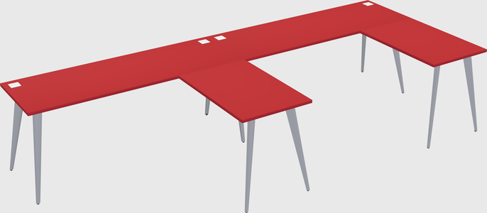 Modern l-shaped office desk