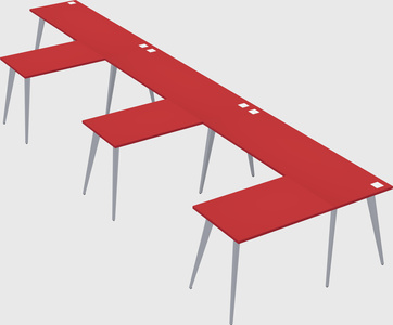 Modern l-shaped office desk