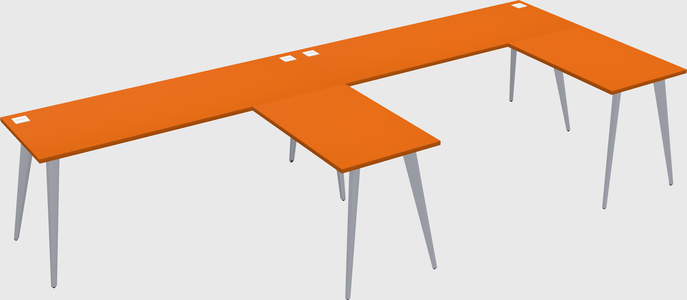 Modern l-shaped office desk