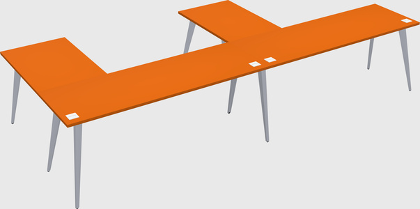 Modern l-shaped office desk