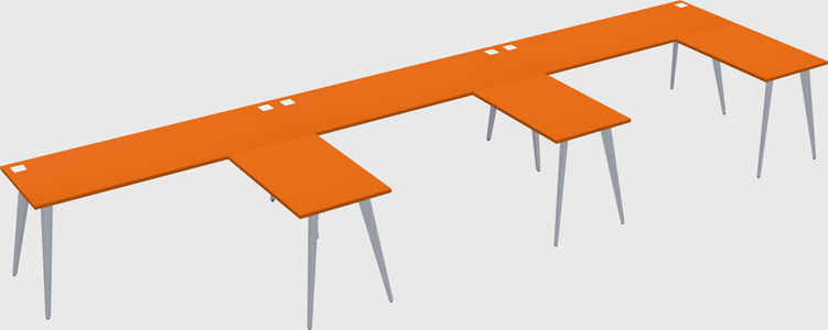 Modern l-shaped office desk