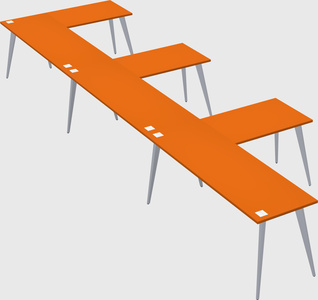 Modern l-shaped office desk