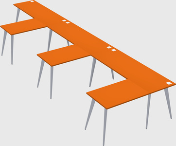 Modern l-shaped office desk