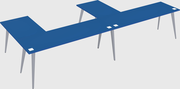 Modern l-shaped office desk