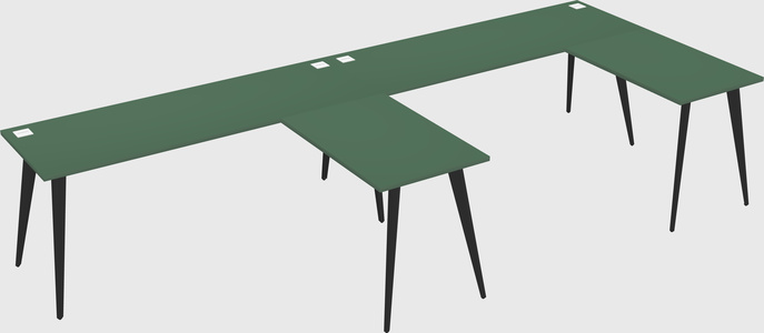 Modern l-shaped office desk
