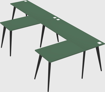 Modern l-shaped office desk