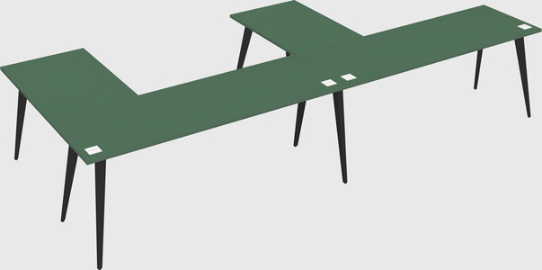 Modern l-shaped office desk