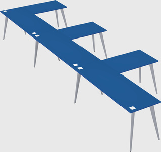 Modern l-shaped office desk